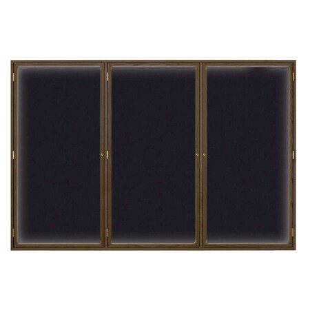 United Visual Products Open Faced Traditional Rounded Corkboard UV640ARC-BRONZE-DRKSPR
